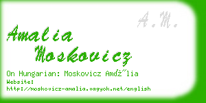 amalia moskovicz business card